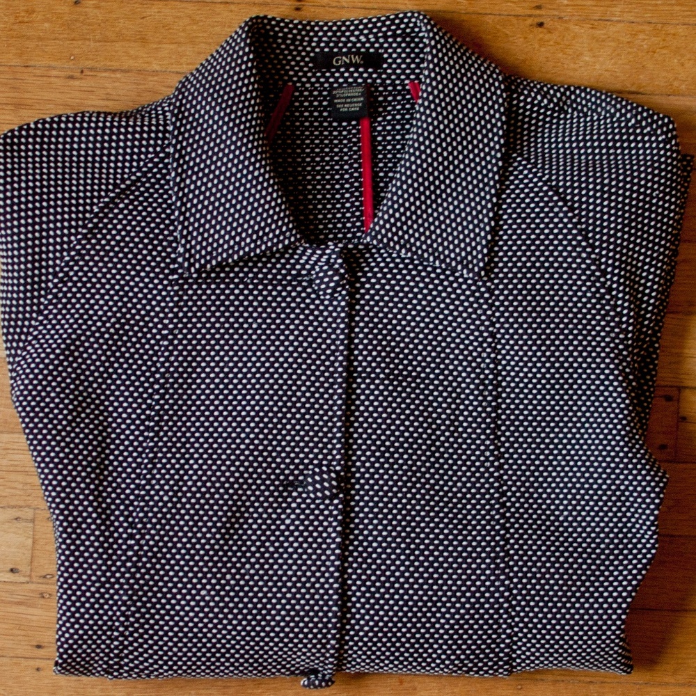 GNW Black & White Polka Dot Coat